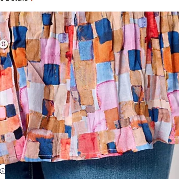 NIC+ZOE Printed Crinkle Button Front Tunic - Picture 12 of 12